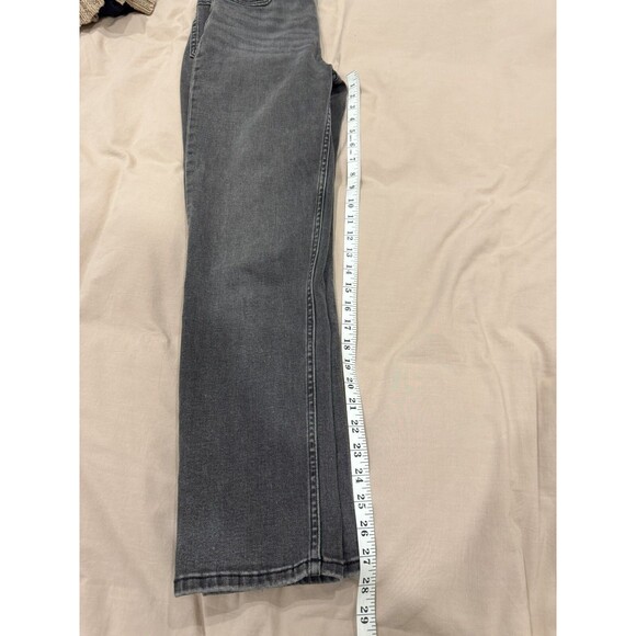 Everlane Womens 27 Regular Gray Denim Stretch The High Rise Straight Jeans Zip - Picture 6 of 10